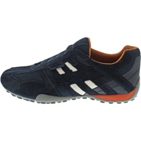 Baskets Basses Homme Geox Uomo Snake en Cuir Velours et Mesh