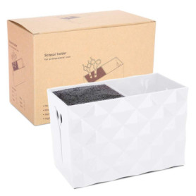 Organisateur de Coiffure Uxsiya - Support de Rasoir et Boîte de Rangement Blanc