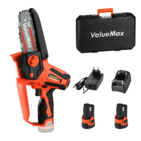 Tronçonneuse Électrique Sans Fil ValueMax 12V pour Élagage et Coupe de Bois