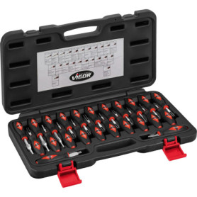 ViGOR Kit d'Outils de Déverrouillage de Câble V4451 - 23 Pièces pour Connecteurs Électriques
