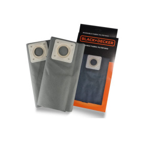Sacs Filtrants Lavables BLACK+DECKER pour Aspirateurs 30L