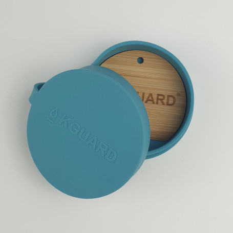 KGuard WaxBox - Boîte en Silicone Alimentaire Réutilisable avec Grattoir en Bambou