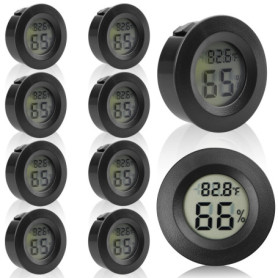 Lot de 10 Hygromètres Numériques WIYETY avec Écran LCD pour Intérieur