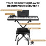 Alesis Melody 61 Piano Numérique 61 Touches pour Débutants avec Haut-Parleurs, Support, Banc, Casque, Pupitre, 300 Sons et des L