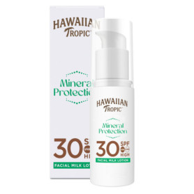 Hawaiian Tropic Lait Solaire Minéral Visage SPF30 - Vanille 50 ml