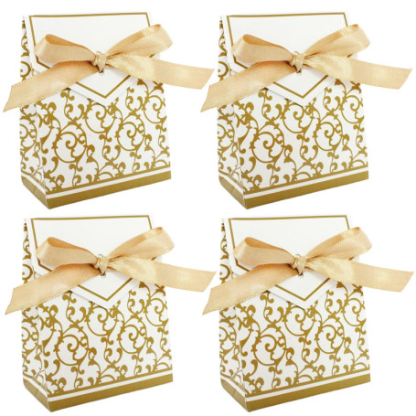 Boîtes à Bonbons Dorées - 50 Pièces Élégantes pour Fêtes