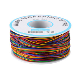 Câble de Test en Cuivre Coloré 280M - 8 Fils pour Électronique et Soudage