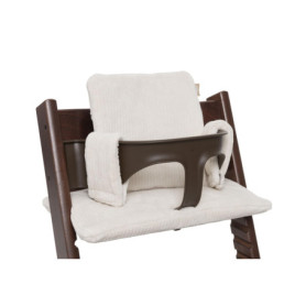 Réducteur de Chaise Haute Jollein - Cloudy Rib Oatmeal - Confort Optimal pour Bébé