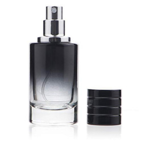 Flacon de parfum en verre noir 100 ml avec atomiseur Zénitude Glassworks