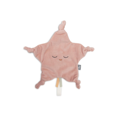 Doudou Étoile Little Star Jollein en Velours Doux - Rose Sauvage