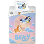 Parure de Lit Enfant Bluey 100% Coton - Housse de Couette Réversible 140x200 cm