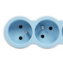 Rallonge Multiprise Extra-Plate Legrand avec 3 Prises et Cordon de 1,5m - Blanc et Bleu