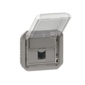 Prise RJ45 Catégorie 6A STP Grise Composable Legrand Plexo