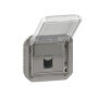 Prise RJ45 Catégorie 6A STP Grise Composable Legrand Plexo