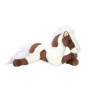 Peluche Cheval Allongé Gipsy - 40 cm Marron et Blanc