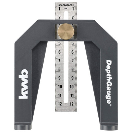 Jauge de Profondeur Kwb pour Défonceuses et Scies Circulaires avec Échelles en Cm et Pouces