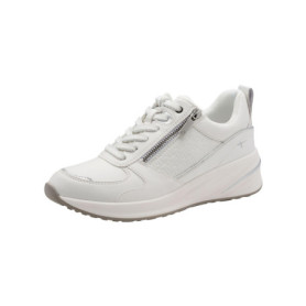Baskets Basses Tamaris Essentials pour Femmes - Blanc Argent - Confort et Style