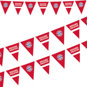 Guirlande de Fanions FC Bayern Munich en Plastique - Décoration Festive