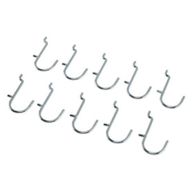 Lot de 10 crochets en J en métal Draper pour panneaux perforés
