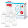 Biberons NUK First Choice en Verre - Lot de 4, 240 ml, Anti-Colique, 0+ Mois