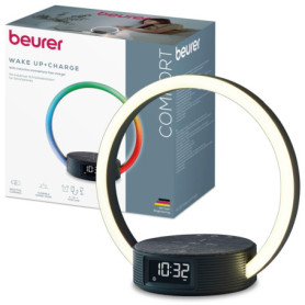 Réveil Lumineux Beurer WL 65 avec Station de Recharge Inductive
