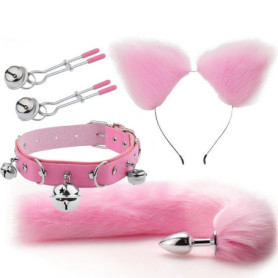 Ensemble de Bondage BeHorny avec Collier, Oreilles et Plug Anal