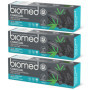 Dentifrice Biomed Triple Charcoal 98% Naturel - Soin des Gencives - Lot de 3