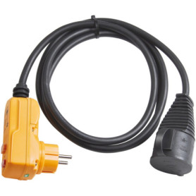Cordon Prolongateur Brennenstuhl IP44 Noir/Jaune pour Chantier et Extérieur