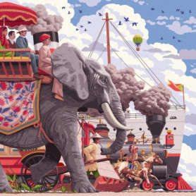 Puzzle Ravensburger 750 pièces - Le Tour du Monde en 80 Jours - Art & Soul
