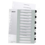 Intercalaires A4 Leitz 1-12 Imprimables Extra-Larges en Plastique Blanc/Noir
