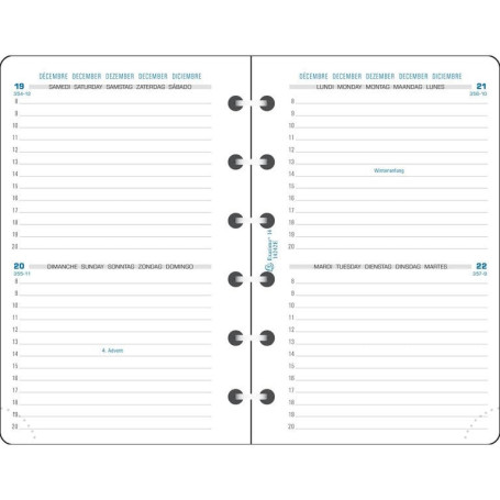 Recharge Exatime 14 Journalier 2026 - 2 Jours à la Page - Exacompta