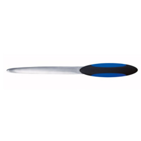 Coupe-papier WEDO en métal avec poignée douce - 23 cm (Noir/Bleu)