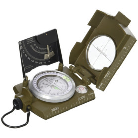 Boussole Militaire Italienne avec Inclinomètre - Pratique pour Randonnée