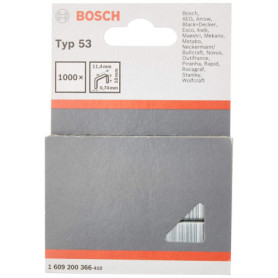 Agrafes Bosch Type 53 10/11,4 mm - 1000 pièces pour agrafeuses