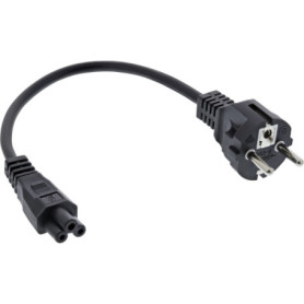 Câble d'alimentation InLine 0,3 m Noir - Prise type F