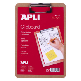 Presse-papiers en bois A5 Apli - Marron élégant et pratique
