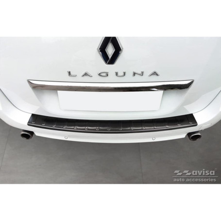 Avisa Protection de Seuil Arrière Inox Noir pour Renault Laguna III Grandtour 2007-2015
