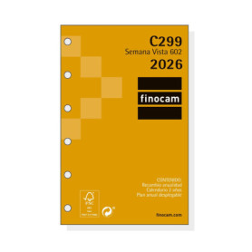Recharge Agenda Finocam 2026 - Vue Hebdomadaire Horizontale