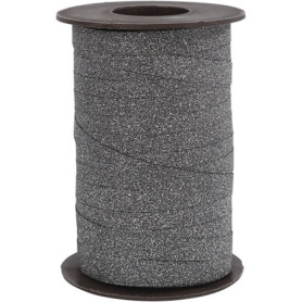Ruban Cadeau Noir Pailleté 100m - Creativ