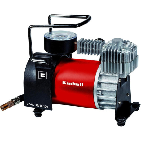Compresseur Portable Einhell CC-AC 35/10 pour Voiture 12V avec Manomètre et Adaptateurs