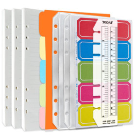 Recharge Papier A6 DY.2ten - 135 Feuilles avec Pochettes et Intercalaires