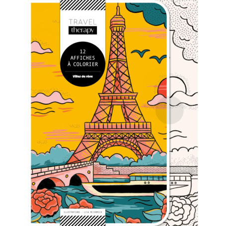 Villes de rêve : 12 affiches à colorier pour un voyage créatif