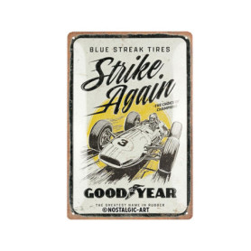Plaque Rétro Goodyear en Métal - Design Vintage 20x30 cm
