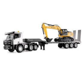Amewi Kit Camion 2 en 1 Télécommandé avec Pelleteuse 1:24 pour Enfants