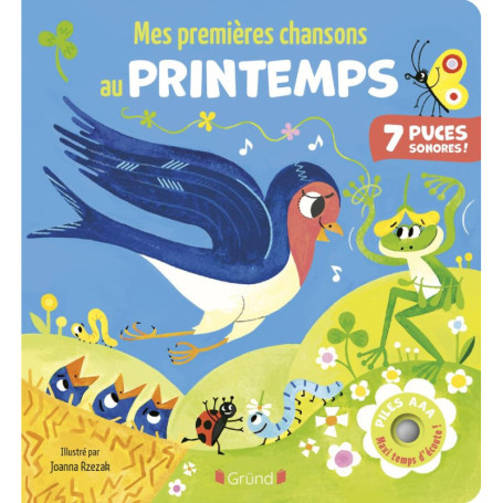 Mes premières chansons du printemps - Livre sonore pour bébés avec 7 mélodies