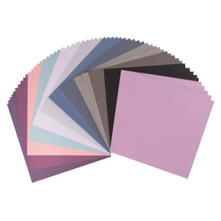 Papier Cartonné Lisse Florence - 30,5 x 30,5 cm - Pack Hiver de 18 Feuilles