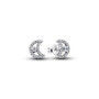 Boucles d'oreilles en argent sterling Pandora Timeless en forme de lune scintillante