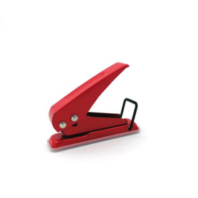 Perforateur Manuel Rouge Alevar - 1 Trou pour 8 Feuilles