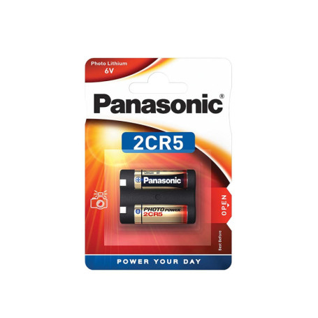 Batterie Lithium Panasonic 2CR5 - Longue Durée pour Appareils Photo et Alarmes