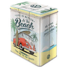 Boîte de Conservation Rétro VW Bulli - 3L en Métal Vintage